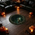 thumbnail image 6 of Halloween 3D Optical Illusion Round Area Rug, 24in Ghost and Spirit Stone Well Visual Floor Mat, Washable Decorative Carpet for Entryway, Bedroom, Porch & Halloween Party Decor (B), 6 of 6
