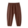 thumbnail image 2 of CYRBOKO Boys Joggers, Elastic Waist Breathable Spring Casual Athletic Pants Brown Size 12-13 T, 2 of 6