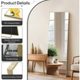thumbnail image 5 of 16"x59" Mirror Full Length, Body Wall Mirrors with Shatter-Proof Glass, Floor Standing, Hanging or Leaning, Tall Mirror with Stand Aluminum Alloy Frame for Bedroom Cloakroom, 5 of 7