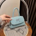 thumbnail image 2 of Bolso bandolera pequeño cuadrado con lazo estilo occidental, sencillo y de alto valor, estilo occidental, para mujer, 2025, 2 of 5