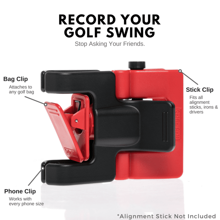 SelfieGOLF Record Golf Swing - Cell Phone Holder Golf Analyzer Accessories | Winner of The PGA Best Product | Selfie Putting Training Aids Works with Any Golf Bag and Alignment Stick - image 2 of 7