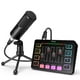 thumbnail image 1 of FIFINE Paquete de equipo de audio para podcast de juegos, juego de mezclador RGB de transmisión con micrófono vocal dinámico XLR, kit de grabación de voz con atenuador de volumen, control individual,, 1 of 5