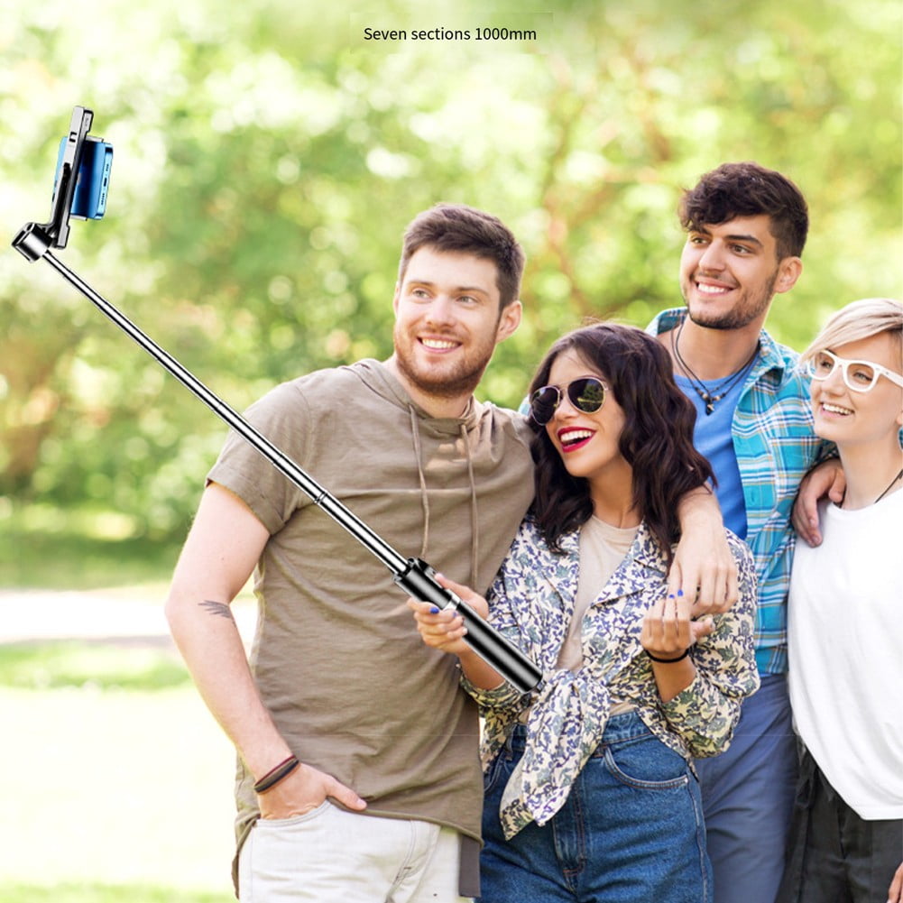 NovaSpark Convenient Floor Selfie Stick with integrated Tripod Telescopic Phone Stand and Holder for Seamless Content Creation