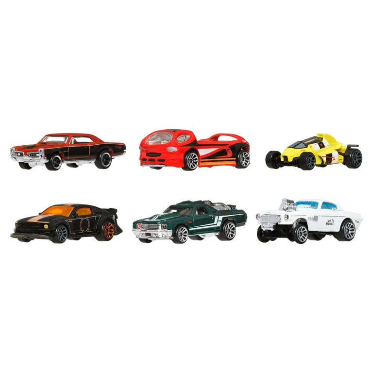 Hot Wheels 1:64 Scale Die-Cast Toy Cars & Trucks, Set of 6 HW Legends Vehicles (Styles May Vary) [Walmart Exclusive]