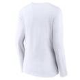thumbnail image 3 of Women's White New York Knicks Logo Long Sleeve V-Neck T-Shirt, 3 of 3