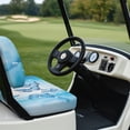 thumbnail image 6 of Pzuqiu 2 Piece Golf Cart Seat Covers Breathable Durable, Compatible with Outdoor Golf Carts Golf Cart Front Seat Cover Kit(Butterfly), 6 of 9