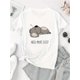 thumbnail image 2 of Creative English Raccoon Sleep Pattern Printed Women'S Trendy Round Neck Short Sleeve, Simple Casual Sports T-Shirt, Comfortable Summer Top for Holidays., 2 of 6