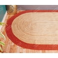 thumbnail image 5 of Chouhan Rugs Natural Jute Red Bordered Rug Bohemian Rug Decor Rug Handwoven Rug Custom Rug Decorative Rug, 5 of 8
