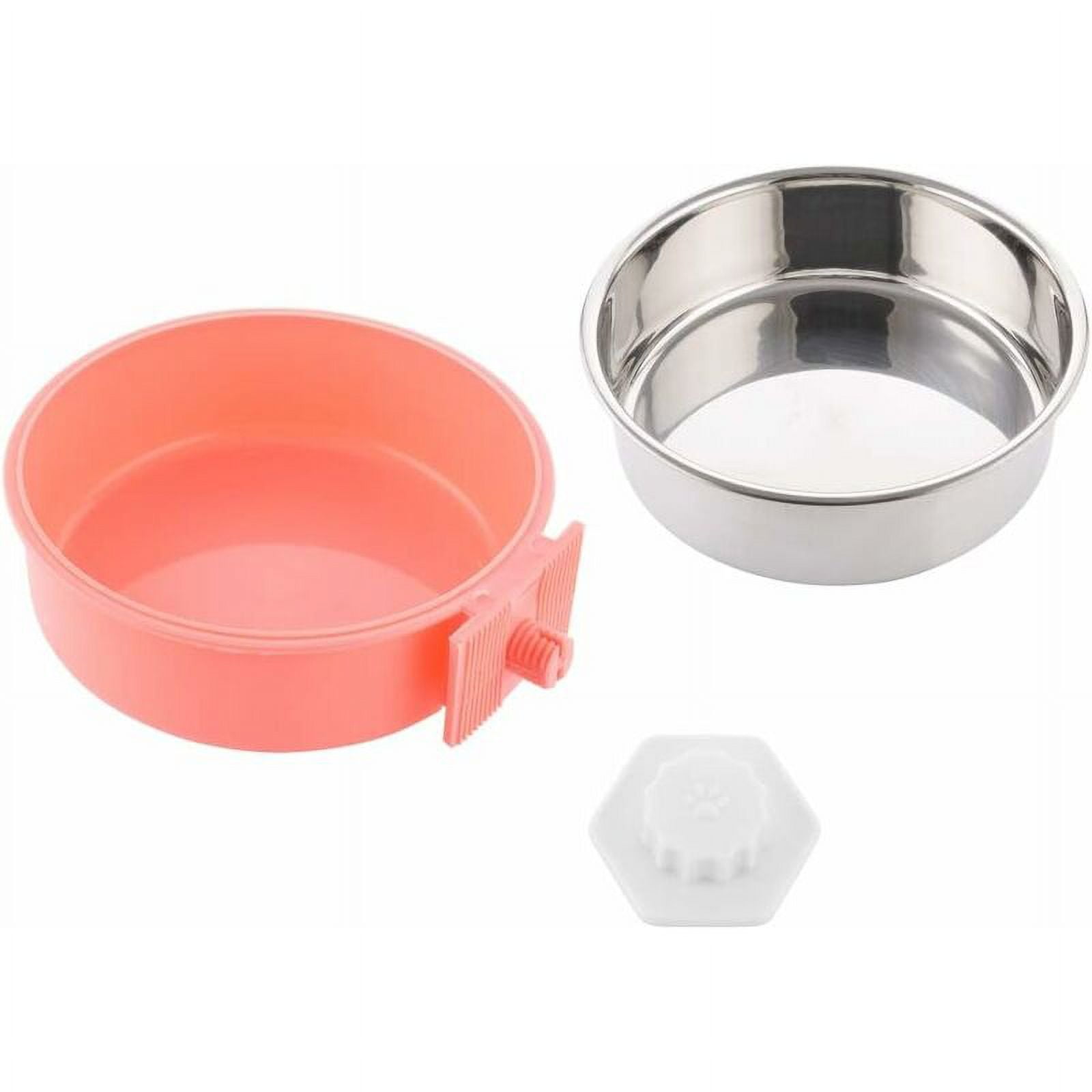 Dog Crate Removable Bowl Stainless Steel Hanging Bowl Pet Cage Small Water Bowl Feeder Food for Dogs Cats Large Pink Walmart