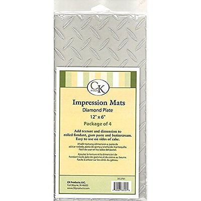 Diamond Plate Impression Mat - Great for Fondant, Gumpaste, & Buttercream - National Cake