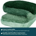 thumbnail image 2 of PAVILIA Fluffy Sherpa Throw Blanket Ombre | Gradient Plush, Soft, Fuzzy, Decorative Accent Throw Blanket for Couch Sofa Twin Bed | Cozy Warm Decorative Furry Faux Fur Blanket, 60x80 Inches Green, 2 of 8