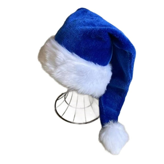 Adult Santa Hat Thicken Plush for Holiday Comfort Liner Christmas New Year Symbol Cap with White Brim