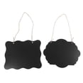 thumbnail image 2 of 2pcs Hanging Chalkboard Signs Wooden Massage Board Signs Hanging Blackboard Signs, 2 of 7