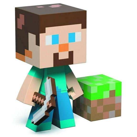 Minecraft Steve Vinyl Action Figure with Dirt Block