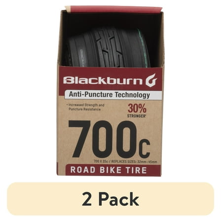 (2 pack) Blackburn 700c Road Bike Tire, 700 x 35c, Black