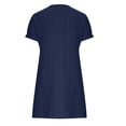 thumbnail image 4 of Jusqu'à 65 % de Réduction! Robes de Mode Été pour Femmes 2024 Grande Taille Printemps et Col en V Robe Décontractée à Manches Courtes, 4 of 6