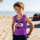 thumbnail image 1 of Camisolas de cuello redondo para niños pequeños y niños a la moda, lindas camisetas con estampado degradado, parte inferior suave sin mangas, camisetas para niñas, 1 of 6