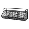thumbnail image 4 of simhoa Adhesive Small Metal Basket Wall Mount Fruit Basket for Craft Room Garage RV 3 Grid, 4 of 8