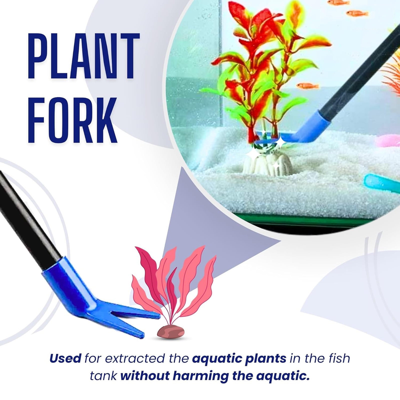 Aquarium Filter Media Foam,Portable 5-in-1 Fish Tank Cleaning Set with Long Handle Brush for Efficient Aquarium Maintenance and Fish Tank Care