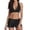C20/Black, variant on XIYON Womens Bikini Sets Women Ladies Color Print Halter Bikini Swimsuit With Swim Shorts Split Push Up Two-Piece Tankini Beachwear Swimwear Retro Swimsuits Beachwear