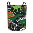 thumbnail image 2 of Fotbe Laundry Hamper With Durable Leather Laundry Basket Dinosaur Skeleton Thickened Waterproof Round Collapsible Laundry Hamper, Dirty Clothes Laundry Basket, 2 of 8