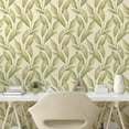 thumbnail image 2 of Ambesonne Leaves Greenery Peel & Stick Wallpaper for Home, Vertical Leafy Art, 13"x100", Pistachio Green and Eggshell, 2 of 5