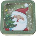 thumbnail image 1 of Christmas Iron Empty Tin Square Candy Cookie Gift Storage Container Box (Santa Claus), 1 of 5