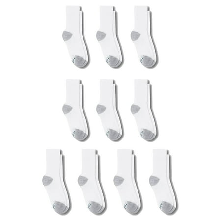Hanes Boys Crew Socks, 10 Pack