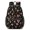 Mushroom and Fern Black Pattern, variant on Mushroom and Snail Cream Pattern 17" Waterproof Oxford School Backpacks for Teens, S-Shape Padded Straps, for School, Travel, Hiking, Camping