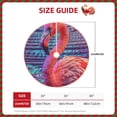 thumbnail image 3 of Kdxio Digital Flamingo Vibrant Art Print Christmas Tree Skirt Christmas Xmas Tree Skirts Mat for New Year Holiday Christmas Party Decorations-30", 3 of 7
