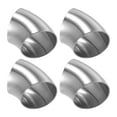 thumbnail image 1 of Unique Bargains 4 Pcs OD 2 Inch 45 Degree SS304 Stainless Steel Exhaust Elbow Pipe for Car Modified Exhaust System, 1 of 7