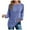 Blue, variant on idosla Women Long Sleeve Shirts Fall Top Casual Pleated Blouse for Women Fashion (Dark Gray, L)