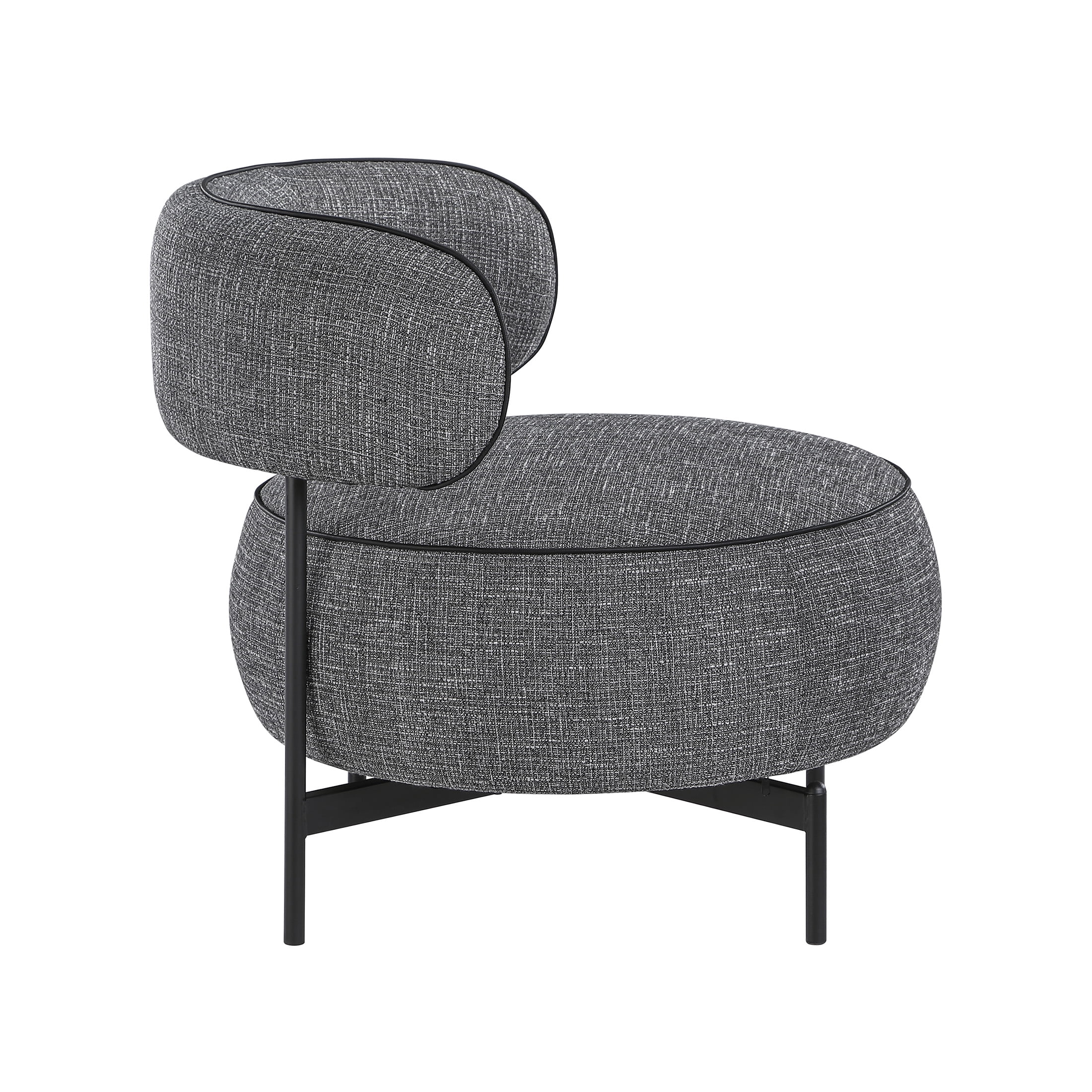 OakvillePark Varn Contemporary Chenille Swivel Chair, Gray