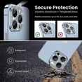 thumbnail image 5 of Iphone 13 Pro - Iphone 13 Pro Max Camera Lens Protector, Tempered Glass Camera Cover Screen Protector Accessories, Aluminum Alloy Metal, Case Friendly, 5 of 5