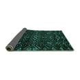 thumbnail image 2 of Ahgly Company Indoor Square Oriental Turquoise Blue Modern Area Rugs, 7' Square, 2 of 4
