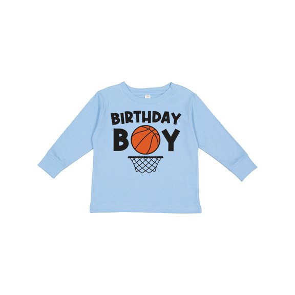 Inktastic Birthday Boy Basketball Boys Long Sleeve Toddler T-Shirt
