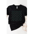 thumbnail image 3 of St Patricks Day Shamrock Grid Graphic Tee T-Shirt, 3 of 7