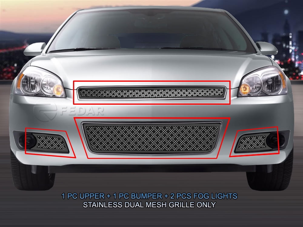 Fedar Dual Weave Mesh Grille for 2006-2013 Chevy Impala - Walmart.com