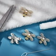 thumbnail image 2 of 4PCS Bee Rhinestone Alloy Buttons 2 Colors Crystal Embellishments Metal Shank Sewing Coat Buttons Embellishments DIY Crafts for Shoes Clothing Bags Hair Dress Accessories, 2 of 7