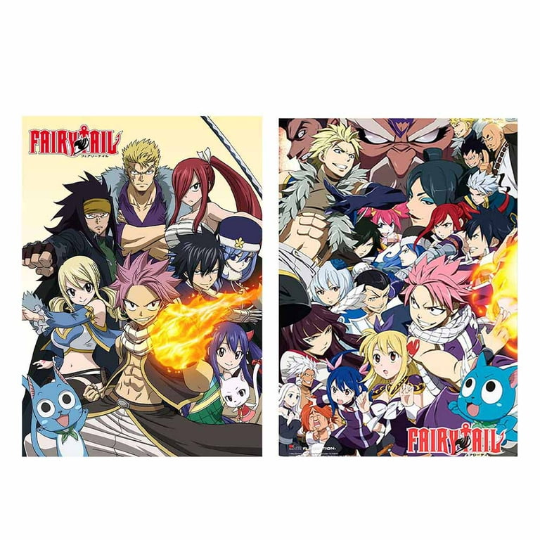 Poster FAIRY TAIL Groupe Team Manga Anime Wall Art - A4 (21x29,7cm)