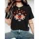thumbnail image 1 of Crew Neck T-Shirt - Fashionable Womens Graphic Print T-Shirt - Casual Short Sleeve Crew Neck Top - Lightweight & Breathable For Spring & Summer Wardrobe, 1 of 5