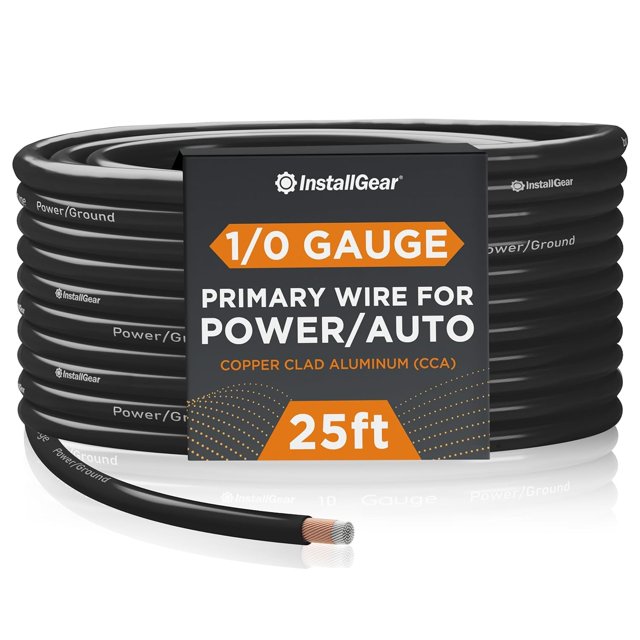 Wire InstallGear calibre 1/0 (7,62 m) CCA, aluminio revestido de cobre