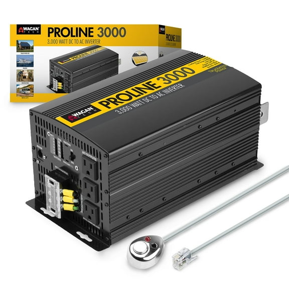 Wagan WAG3742 3000W 12V Proline Power Inverter with Remote Switch