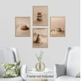 thumbnail image 2 of PixonSign Framed Wall Art Zen Garden Tan Massage Stone Meditation Spa Posters, Set of 4 Nature Wilderness Modern Art, Nature Minimalism Canvas Prints for Home Decor - 8"x10", 2 of 5