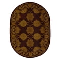 thumbnail image 1 of SAFAVIEH Heritage Collection 4'6" x 6'6" Oval Maroon HG314B Handmade Traditional Oriental Premium Wool Area Rug, 1 of 2
