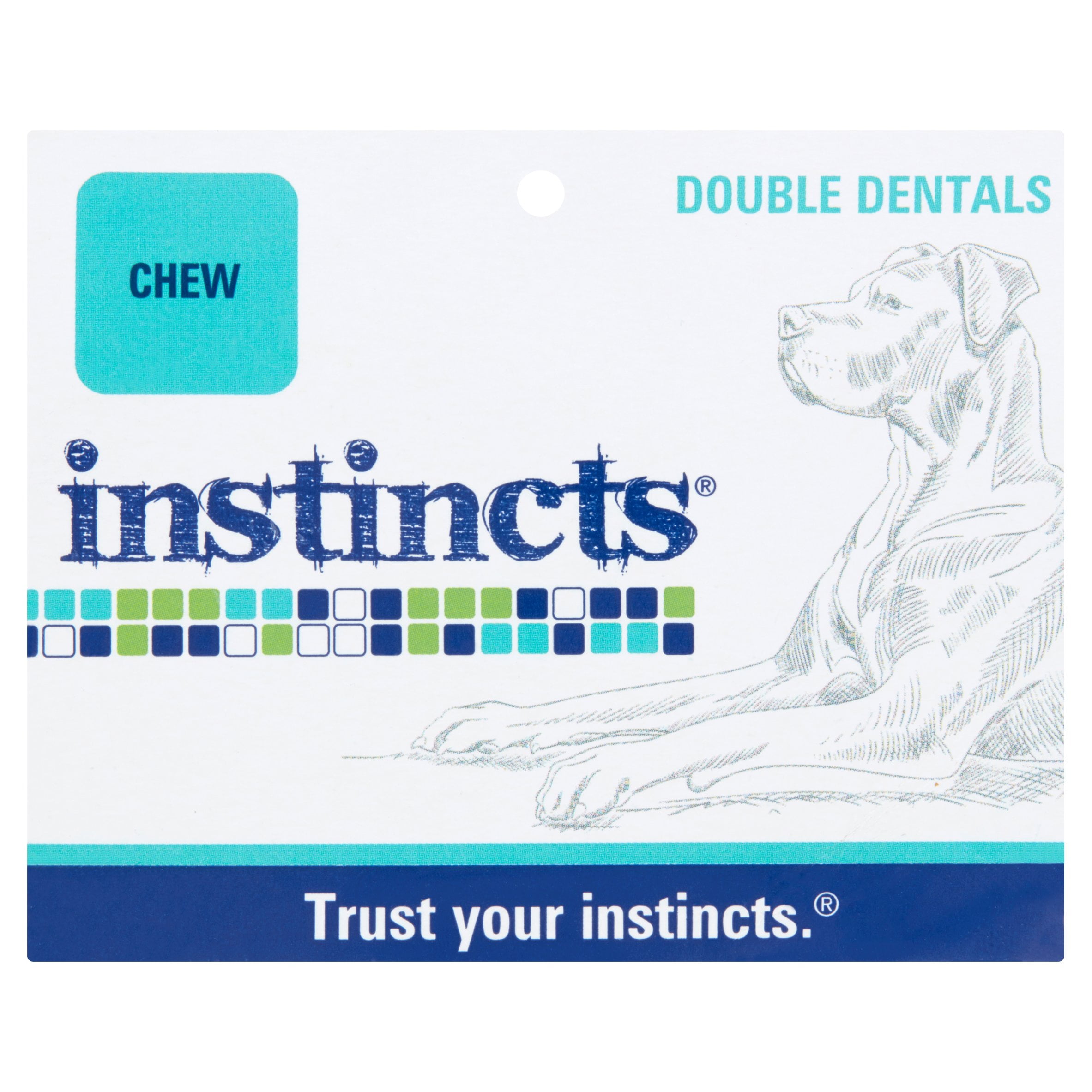 instincts chew double dentals dog toy