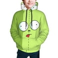 thumbnail image 5 of Invader Zim Kids' Hoodie 3d Print Sweatshirt Soft Pullover Hooded With Big Pockets For Boys Or Girls Small, 5 of 7