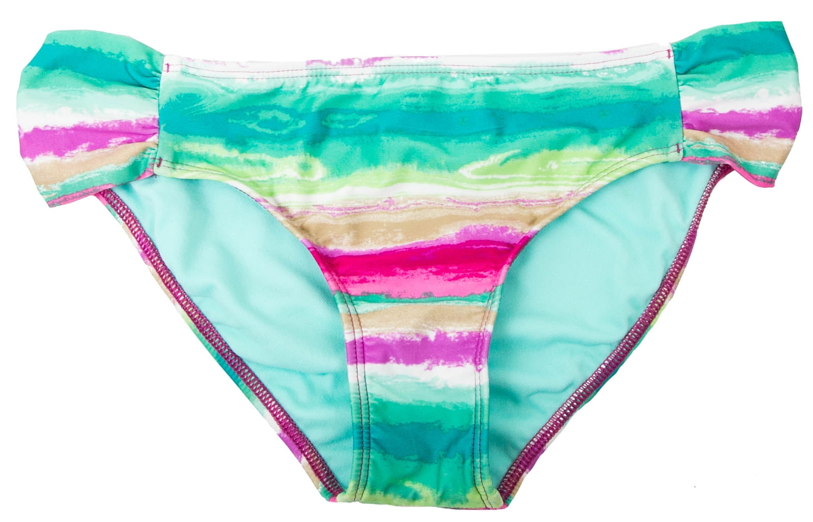 Raisins Women's Multicolored Striped Cinched Hip Bikini Swim Bottom ...