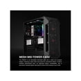 thumbnail image 2 of Rosewill ATX Mid Tower Gaming Computer PC Case Tempered Glass, Built-in 4X 120mm PWM Fans, Front Airflow Mesh, Up to 6 x120mm Fans, 340mm GPU/VGA, 360mm AIO/Radiator, 160mm CPU Cooler, 2 of 7