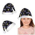 thumbnail image 1 of Gorro de Papá Noel de peluche para niños y adolescentes de 4 a 12 años de Vikings, gorro navideño para niños y niñas, regalo para fiestas navideñas, protección contra el frío y calidez, 1 of 7